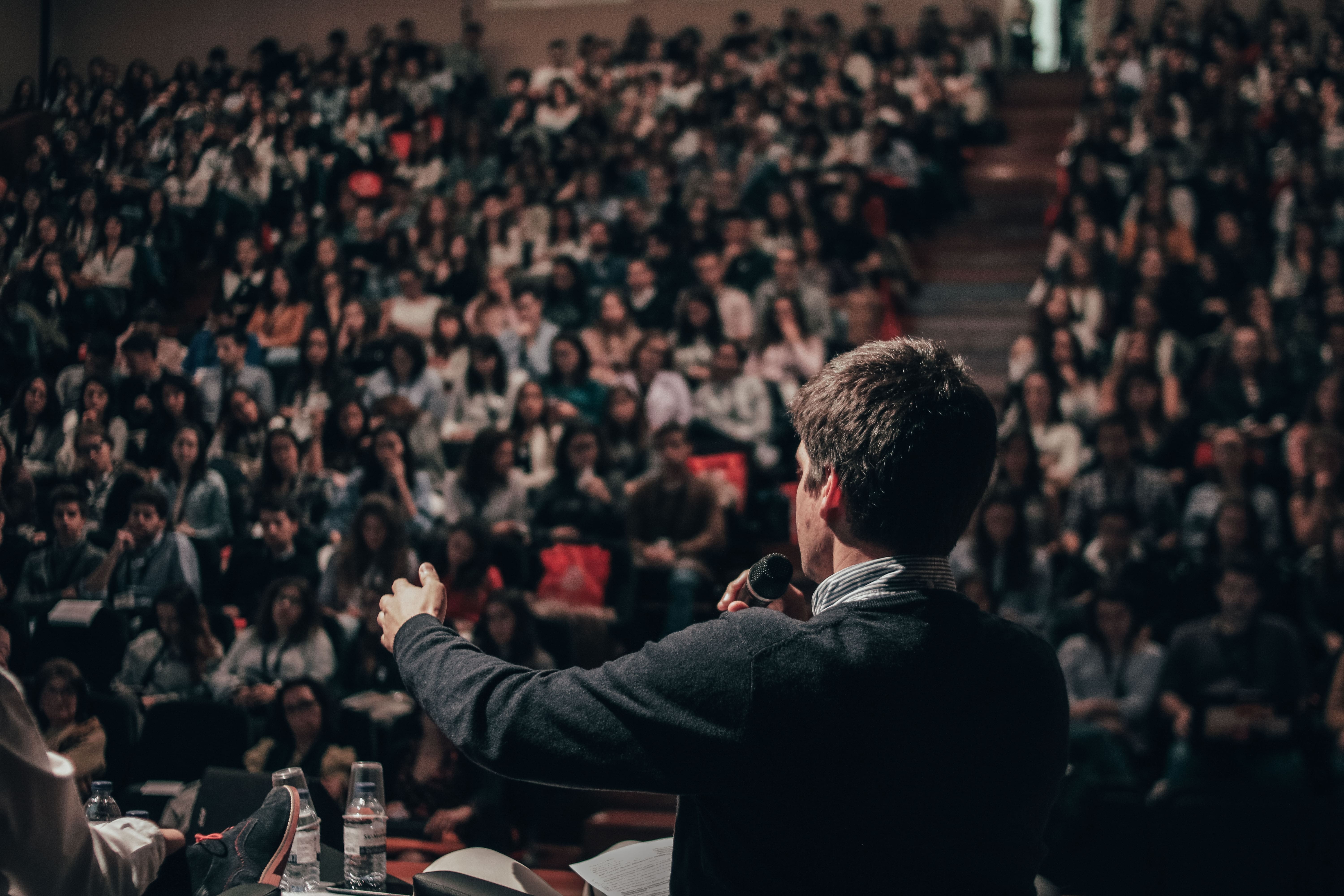 A speaker speaking